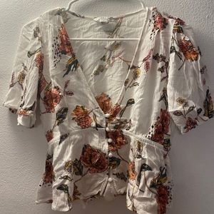 O’Neill white floral top